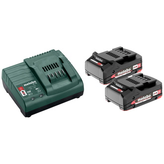 Metabo Basis-Set 2 x 2.0 Ah (2x Akku Li-Power 2 Ah, Ladegerät)