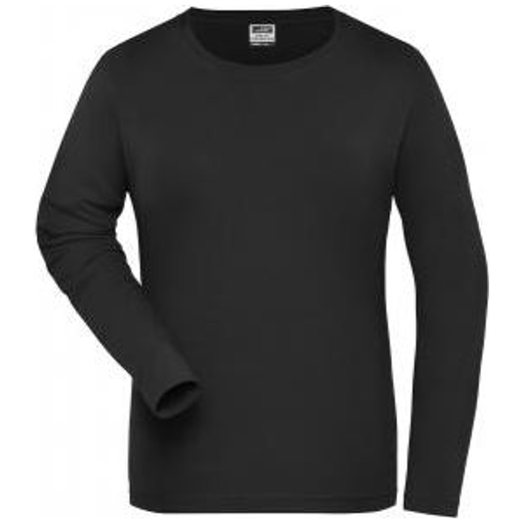 James & Nicholson Langarmshirt Damen JN1803 Gr. 4XL black