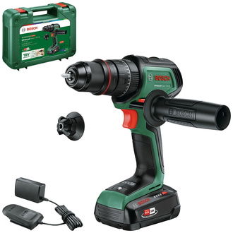 Bosch Akku-Schlagbohrmaschine AdvancedImpact 18V-80 QuickSnap, incl. 1x Akku PBA 2,5 Ah, Ladegerät, Zubehör, Tragekoffer