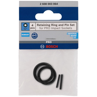 Bosch Haltering und Stift für PRO Impact Steckschlüsseleinsätze, 1/4", 4-tlg.