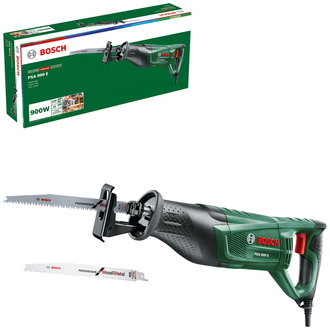 Bosch Säbelsäge PSA 900 E mit Softgrip, incl. 2x Sägeblatt, Karton