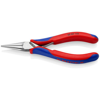 Knipex Elektronik-Greifzange mit Mehrkomponenten-Hüllen spiegelpoliert 145 mm