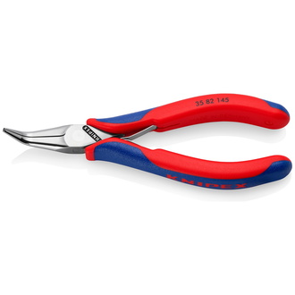 Knipex Elektronik-Greifzange mit Mehrkomponenten-Hüllen 145 mm