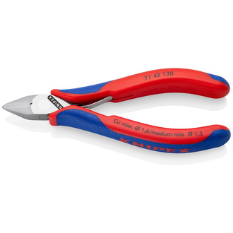 Knipex Elektronik-Seitenschneider mit Mehrkomponenten-Hüllen 130 mm