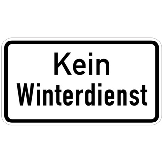 Verkehrszusatzzeichen, Kein Winter - 420x231x2 mm Aluminium 2 mm, reflektierend