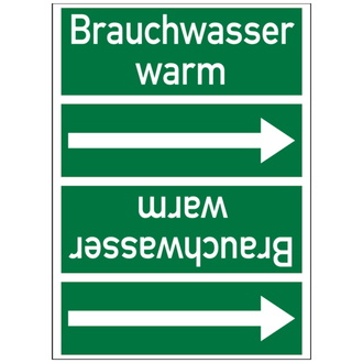 Rohrleitungsband, Brauchwasser warm, Rolle = 33 m - 33000x90 mm, Folie selbstklebend