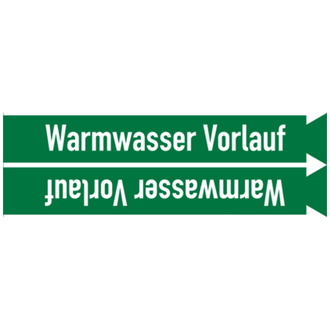 Rohrleitungsband, Warmwasser Vorlauf, Rolle = 33 - 33000x90 mm, Folie selbstklebend