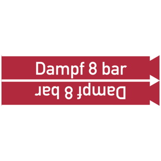 Rohrleitungsband, Dampf 8 bar, Rolle = 33 m - 33000x90 mm, Folie selbstklebend