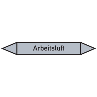 Rohrleitungsetikett, Arbeitsluft - 100x15 mm, Folie selbstklebend