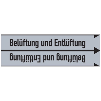 Rohrleitungsband, Belüftung und Entlüftung, Rolle - 33000x90 mm, Folie selbstklebend