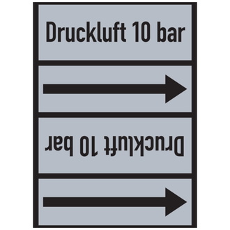 Rohrleitungsband, Druckluft 10 bar, Rolle = 33 m - 33000x90 mm, Folie selbstklebend