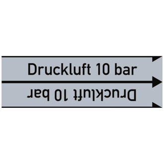 Rohrleitungsband, Druckluft 10 bar, Rolle = 33 m - 33000x90 mm, Folie selbstklebend