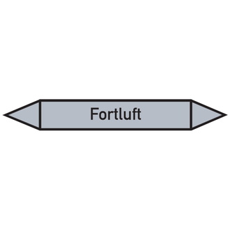 Rohrleitungsetikett, Fortluft - 100x15 mm, Folie selbstklebend