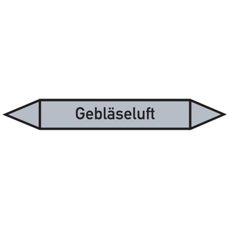 Rohrleitungsetikett, Gebläseluft - 100x15 mm, Folie selbstklebend