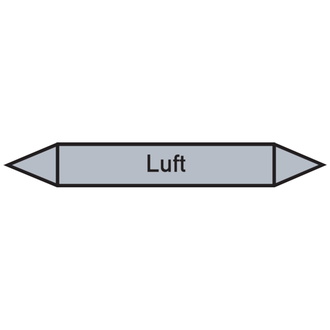 Rohrleitungsetikett, Luft - 100x15 mm, Folie selbstklebend