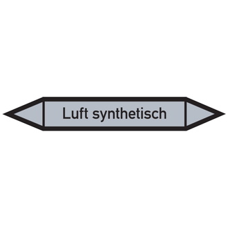 Rohrleitungsetikett, Luft synthetisch - 100x15 mm, Folie selbstklebend