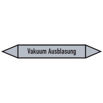 Rohrleitungsetikett, Vakuum Ausblasung - 100x15 mm, Folie selbstklebend