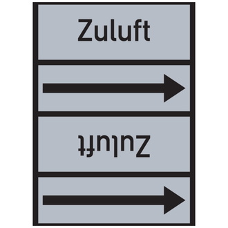 Rohrleitungsband, Zuluft, Rolle = 33 m - 33000x90 mm, Folie selbstklebend