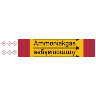 Rohrleitungsband, Ammoniakgas, Rolle = 33 m - 33000x105 mm, Folie selbstklebend