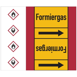 Rohrleitungsband, Formiergas, Rolle = 33 m - 33000x180 mm, Folie selbstklebend