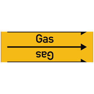 Rohrleitungsband, Gas, Rolle = 33 m - 33000x90 mm, Folie selbstklebend