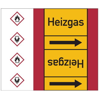 Rohrleitungsband, Heizgas, Rolle = 33 m - 33000x180 mm, Folie selbstklebend