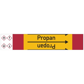 Rohrleitungsband, Propan, Rolle = 33 m - 33000x105 mm, Folie selbstklebend