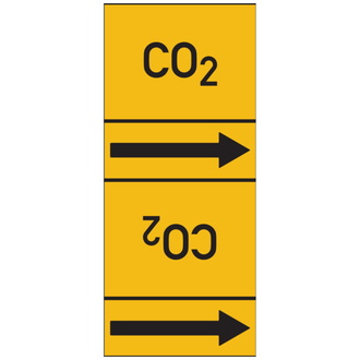 Rohrleitungsband, CO2, Rolle = 33 m - 33000x105 mm, Folie selbstklebend