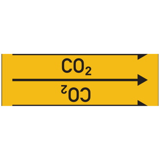 Rohrleitungsband, CO2, Rolle = 33 m - 33000x90 mm, Folie selbstklebend