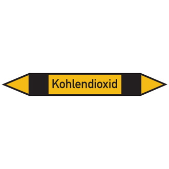 Rohrleitungsetikett, Kohlendioxid - 100x15 mm, Folie selbstklebend