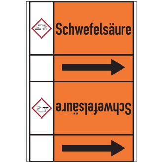 Rohrleitungsband, Schwefelsäure, Rolle = 33 m - 33000x105 mm, Folie selbstklebend