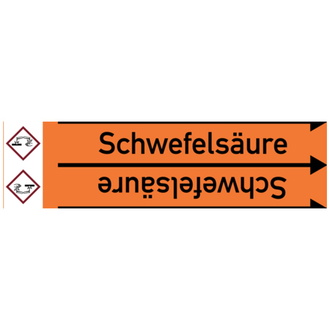 Rohrleitungsband, Schwefelsäure, Rolle = 33 m - 33000x90 mm, Folie selbstklebend