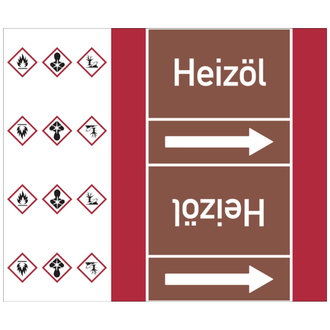 Rohrleitungsband, Heizöl, Rolle = 33 m - 33000x180 mm, Folie selbstklebend