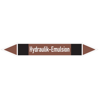 Rohrleitungsetikett, Hydraulik-Emulsion - 100x15 mm, Folie selbstklebend