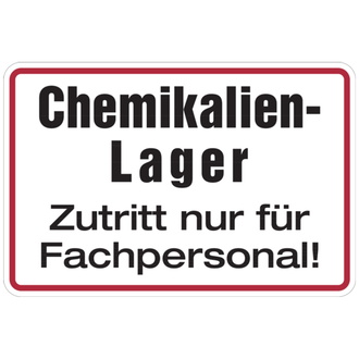 Hinweisschild, Chemikalien-Lager, 200x300mm, Folie - 300x200 mm, Folie selbstklebend