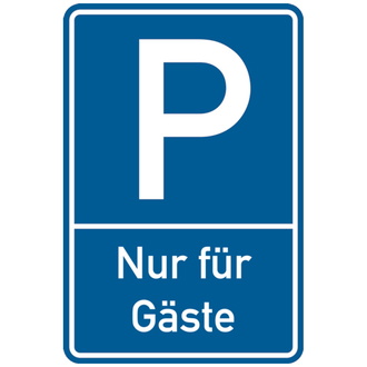 Parkplatzschild, Nur für Gäste, 600x400mm, A - 400x600x0.6 mm Aluminium geprägt