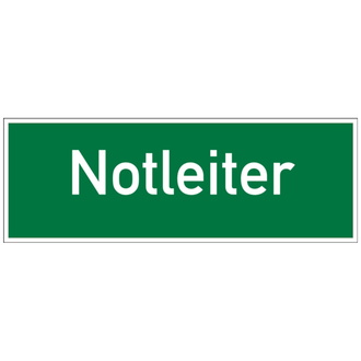 Rettungszeichen, Wortschild Notleiter - 300x105 mm, Folie selbstklebend, lnl