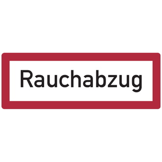 Feuerwehrschild, Rauchabzug - DIN 4066 - 210x74x0.45 mm Aluminium geprägt