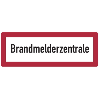 Feuerwehrschild, Brandmelderzentrale - DIN 4066 - 297x105 mm, Folie selbstklebend