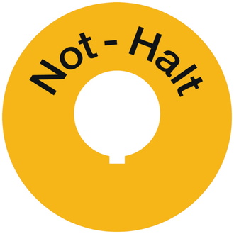 NOT HALT - 60 mm, Folie selbstklebend