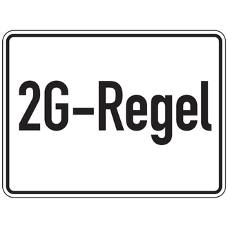 2 G-Regel - 200x150 mm, Folie selbstklebend