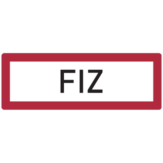 Feuerwehrschild, FIZ (Feuerwehr-Informationszentra - 297x105 mm, Folie selbstklebend