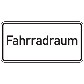 Hinweisschild, Fahrradraum, 100 x 200 mm - 200x100x2 mm Aluverbund