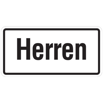 WC-Schild, Herren, Folie, 50 x 100 mm - 100x50 mm, Folie selbstklebend