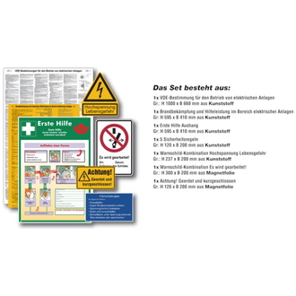 Kennzeichnungs-Set für elektrische Anlagen inkl. DIN ISO 70 - 1.5 mm Kunststoff