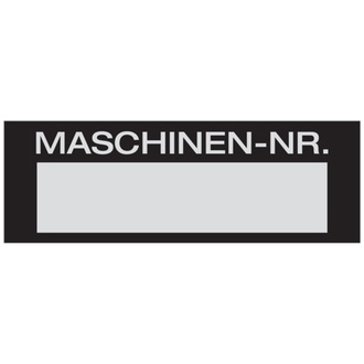 Maschinenkennzeichnung, Maschinen-Nr. - Bund = 25 Stk. - 80x30x0.5 mm Alu blank