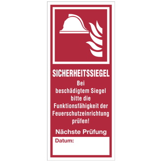 Bei beschädigtem Siegel bitte die Funktion - 30x70 mm DokumentenFolie selbstklebend