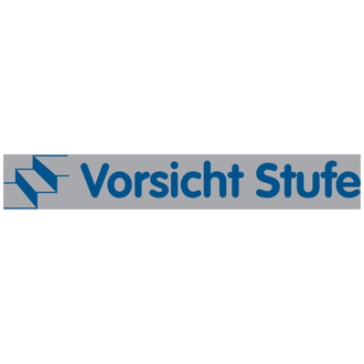 Türschild, "Vorsicht Stufe" mit Piktogramm, 40 x 160 m - 160x40x1 mm Kunststoff