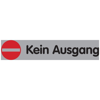 Türschild, Kein Ausgang, 40 x 160 mm - 160x40x1 mm Kunststoff