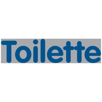 WC-Schild, "Toilette", 20 x 80 mm - 80x20x1 mm Kunststoff